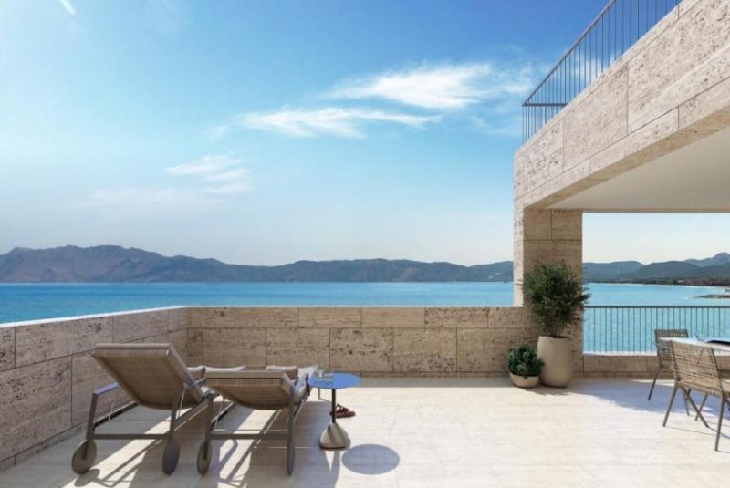 Kissamos Kreta, Kissamos: Neubau-Projekt! Elegante Wohnung am Meer mit unverbautem Blick auf die Ägäis zu verkaufen Wohnung kaufen